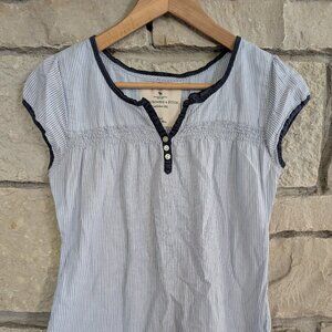 A+F cap sleeve henley shirt